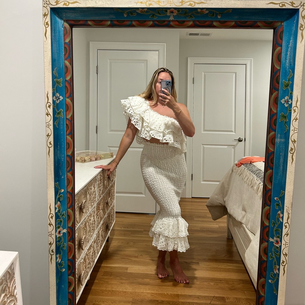 Charo Ruiz Ibiza Ruffled Cream Set